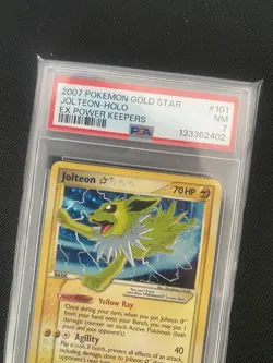 2007 Pokemon EX Power Keepers 101 Jolteon Holo Gold Star PSA 7 (UK Seller) - Image 4