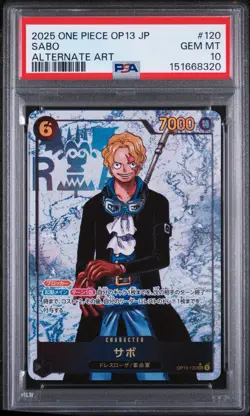 2025 One Piece OP13 JPN Sabo Alternate Art PSA 10 OP13-120 - Image 1