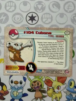 Pokemon Topps Cubone 104 Non Holo - Image 3