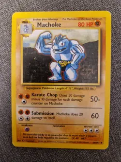 Machoke 34/102 Vintage Pokemon TCG Base Set Wotc 1999. - Image 1