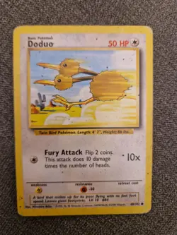 Doduo 48/102 Vintage Pokemon TCG Base Set Wotc 1999 . - Image 1