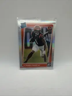 2021 Donruss Optic JaMarr Chase RATED ROOKIE Silver Holo Prizm #207 Bengals RC - Image 1