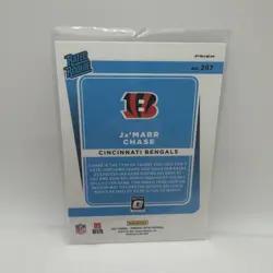 2021 Donruss Optic JaMarr Chase RATED ROOKIE Silver Holo Prizm #207 Bengals RC - Image 2