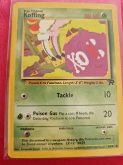 Pokemon Team Rocket Koffing TCG Card 58/82 2000 Common Wotc - Image 1