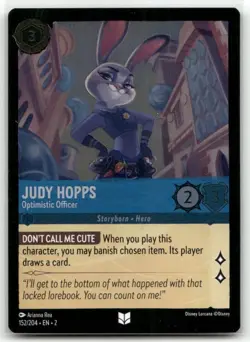 Judy Hopps 152/204 Foil Rise of the Floodborn Disney Lorcana TCG - Image 1