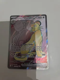Pokemon TCG Destined Rivals Team Rockets Persian EX Card 219/182 - Image 2