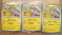 Pokemon TCG Pikachu at The Museum x3 Large Promo Sealed - Image 1