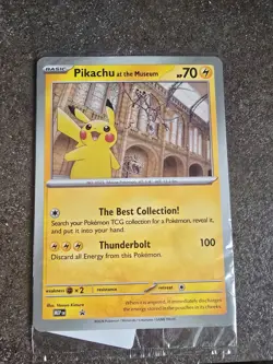 Pokemon Pikachu At The Museum Jumbo Promo Card ✅ SEALED ✅ - Image 1