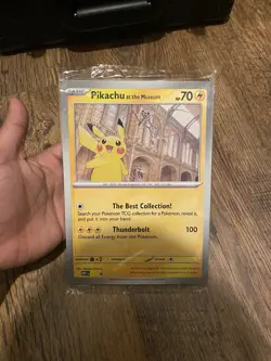 Pokemon TCG Pikachu At The Museum Promo Oversized Jumbo Card New & Sealed - Image 1