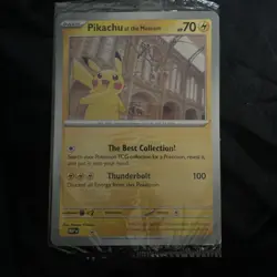 Pikachu At The Museum Jumbo Promo Pokemon Card Sealed - Image 1