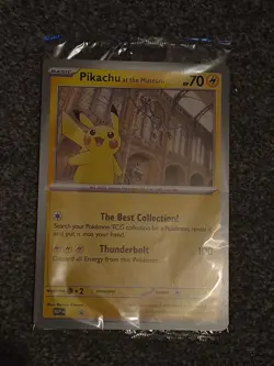 Pokemon TCG Pikachu At The Museum Jumbo Promo Card Sealed - Image 1