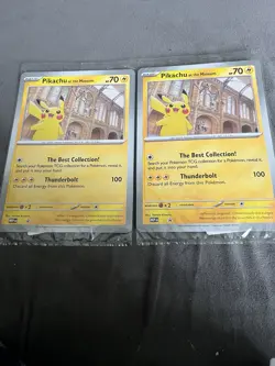 Pikachu At The Museum Sealed Jumbo Pokemon Card Promo X2 - Image 1