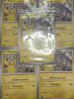 X5 of Pikachu At The Museum Jumbo Promo Card Sealed Pokemon TCG - Image 1