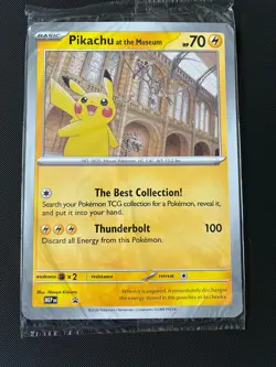 Pikachu At The Museum Jumbo Promo Card Pokemon Natural History Museum SEALED - Image 1