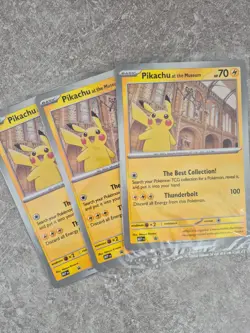3 X Pokemon TCG Pikachu At The Museum Jumbo Card Promo - New & Sealed ✅⚡ - Image 1