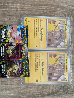 Pokemon TCG Pikachu at the Museum Jumbo promo SEALED X2 + 3 packs PERFECT ORDER - Image 2