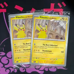 Pikachu At The Museum Jumbo Promo Card, Pokemon TCG Sealed x2 - Image 1