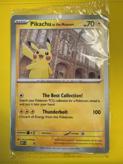 Pokemon TCG: Pikachu at the Museum JUMBO PROMO CARD - NEW & SEALED - Image 1