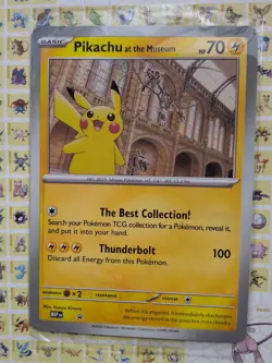 Pokemon Pikachu At The Museum Jumbo Promo Card ✅ SEALED ✅ - Image 2