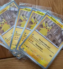 Pikachu At The Museum Jumbo Promo Card X6 Pokemon TCG, New Sealed - Image 3