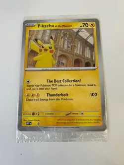 Pokemon TCG: Pikachu at the Museum JUMBO PROMO CARD - NEW & SEALED - Image 1