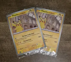Pikachu At The Museum Jumbo Promo Card, Pokemon TCG Sealed x2 - Image 3