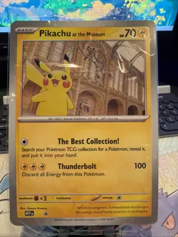 MINT Pikachu At The Museum Jumbo Promo Card Pokemon Sealed - Image 1