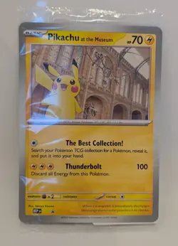 Pokemon TCG Pikachu At The Museum Promo Oversized Jumbo Card New & Sealed - Image 1