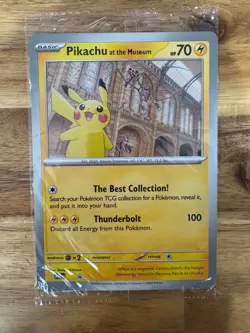Pokemon TCG: Pikachu at the Museum JUMBO PROMO CARD - NEW & SEALED - Image 1
