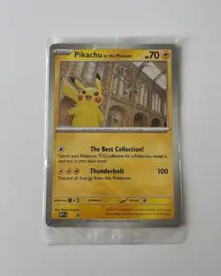 Pokemon Pikachu At The Museum Jumbo Promo Card Sealed NEW - Image 1