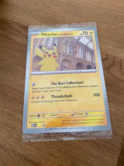 Pokemon TCG Pikachu At The Museum Jumbo Promo Card Sealed - Image 1