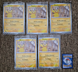 Pokemon Pikachu At The Museum Jumbo Promo Card x5 New & Sealed - Image 1