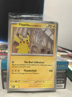 POKEMON NATURAL HISTORY MUSEUM PIKACHU AT THE JUMBO PROMO TRADING CARD SEALED - Image 1