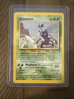 Vintage Pokemon TCG Heracross Neo Genesis Holo Card 6/111 Unlimited Rare - Image 1
