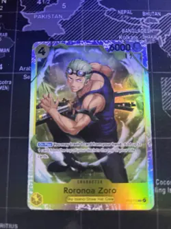 One Piece Roronoa Zoro Character Card 6000 Power 4 Cost Sky Island Holo OP15-113 - Image 1