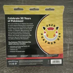 Pokemon TCG Pokemon Day 2026 Sealed Box with Pikachu Promo Card, Coin, Boosters - Image 2