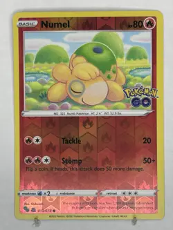 Pokemon TCG Numel Reverse Holo Card Peelable Ditto 013/078 Pokemon Go Near Mint - Image 1