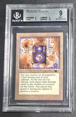 MTG 1994 Antiquities ARMAGEDDON CLOCK Graded BGS 9 Mint Magic Card - Image 1