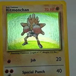 Pokemon TCG Hitmonchan Card 7/102 Base Set 1999 Holo Rare NM - Image 3