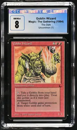 GOBLIN WIZARD The Dark Rare Reserved List CGC 8 MTG [Nostalgium] - Image 1