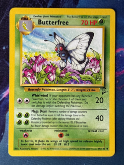 Butterfree - Base Set 2 - Uncommon - 34/130 - Vintage 2000 Pokemon WOTC - Image 1
