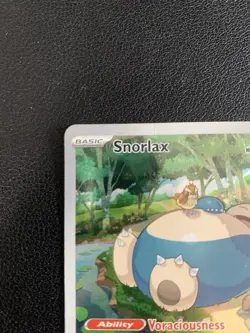 2023 Pokemon 151 Snorlax SVP 051 Black Star Promo Illustration Rare Holo LP-HP - Image 2