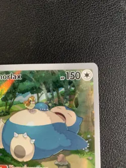 2023 Pokemon 151 Snorlax SVP 051 Black Star Promo Illustration Rare Holo LP-HP - Image 3