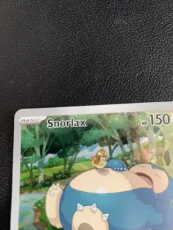 2023 Pokemon 151 Snorlax SVP 051 Black Star Promo Illustration Rare Holo LP-HP - Image 4