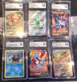 F)🔥6 CGC 10 Lot English Pokemon Persian Darmanitan Sqawkabilly Lucario Starmie - Image 1