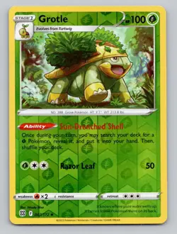 Reverse Holo Grotle 007/172 Uncommon Brilliant Stars Pokemon - Image 1