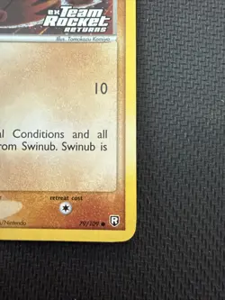 Pokemon TCG Swinub 79/109 Ex Team Rocket Returns Stamped Up!!! - Image 3