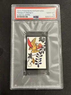 Pokemon Pidgeot & Pidgey Kanto - April Hanafuda 2013 PSA 10 GEM MINT - Image 1