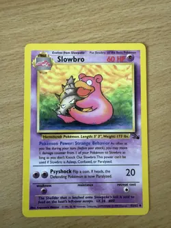 Pokemon TCG Slowbro Fossil 43/62 Regular LP. - Image 1