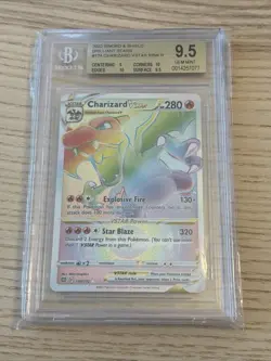 BGS 9.5GEM MINT Pokemon Charizard VSTAR Rainbow Rare Secret Brilliant Stars #174 - Image 1
